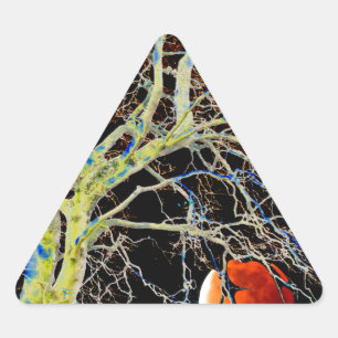Red Moon Rising Driehoek Sticker