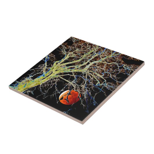 Red Moon Rising Tegeltje (Zijkant)