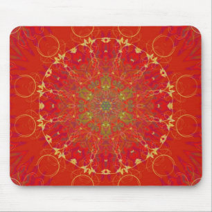 Red Moon Sun Mandala Mousepad Muismat
