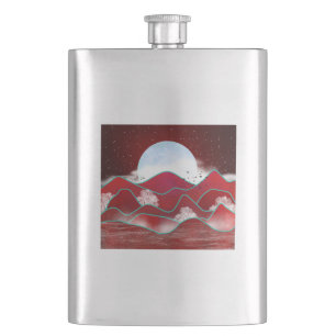 Red Moonrise Flacon