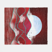 Red Moonrise Fleece Deken (Voorkant (Horizontaal))