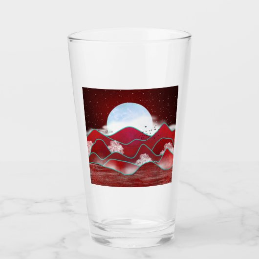 Red Moonrise Glas (Voorkant)