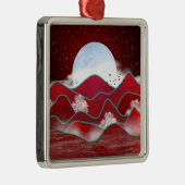 Red Moonrise Metalen Ornament (Rechts)