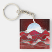 Red Moonrise Sleutelhanger (voorkant)