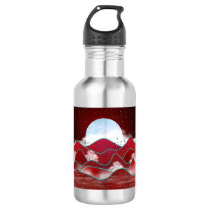 Red Moonrise Waterfles
