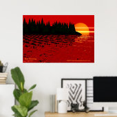 Red Morning (afdruk) Poster (Thuiskantoor)