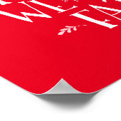 Red Motivatie Life Quottes Calligraphy Poster (Hoek)