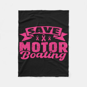 Red Motorboot Morsig Borstkanker Roze Lint Fleece Deken