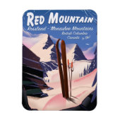 Red Mountain British Columbia, Canada ski-poster Magneet (Verticaal)