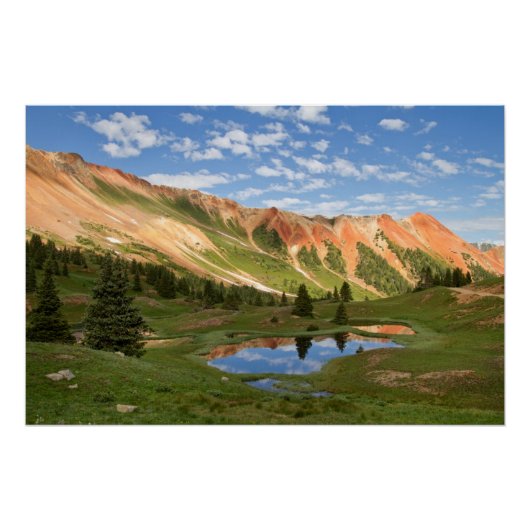 Red Mountain Reflection Perfect Poster (Voorkant)