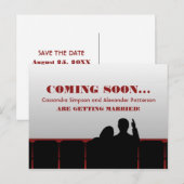 Red Movie Theatre Enregistrer la date Carte postal (Devant / Derrière)