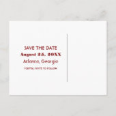 Red Movie Theatre Enregistrer la date Carte postal (Dos)