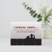 Red Movie Theatre Enregistrer la date Carte postal (Debout devant)