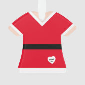 Red Mrs Claus Suit Persoonlijke Kerstmis Ornament (achterkant)