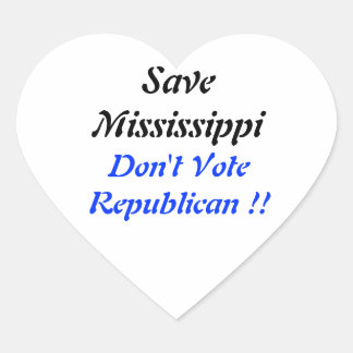 Red MS Heart Blue Hart Sticker