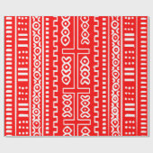Red Mud Cloth Pattern Cadeaupapier (Vlak)
