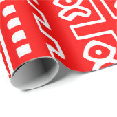 Red Mud Cloth Pattern Cadeaupapier (Rol Hoek)