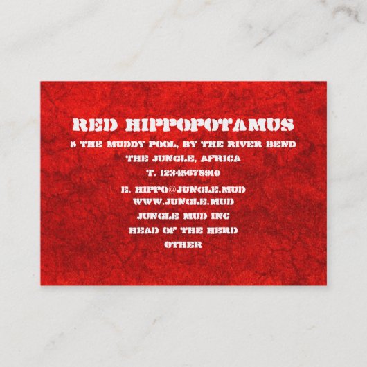 Red Mud Visitekaartje (Voorkant)