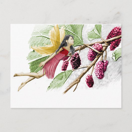 Red Mulberry Tree Fairy Briefkaart (Voorkant)
