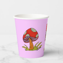 Red Mushroom Coffee Mug Papieren Bekers