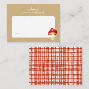 Red Mushroom Picknick Baby shower Ouderschap Advie Notitiekaartje