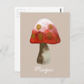Red Mushroom Toadstool magie Briefkaart (Voorkant / Achterkant)