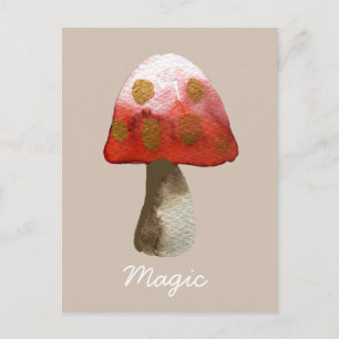 Red Mushroom Toadstool magie Briefkaart