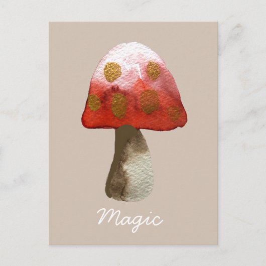 Red Mushroom Toadstool magie Briefkaart (Voorkant)