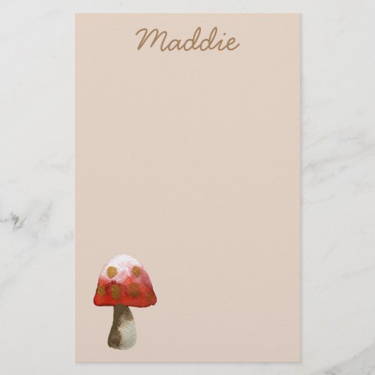 Red Mushroom Toadstool magie Briefpapier (Voorkant)