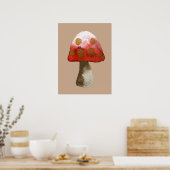 Red Mushroom Toadstool magie Poster (Keuken)