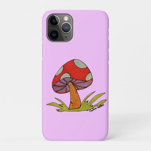 Red Mushroom with light purple background Tote Case-Mate iPhone Case (Achterkant)