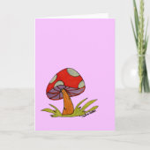 Red Mushroom with purple background Kaart (Voorkant)