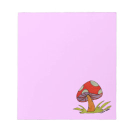 Red Mushroom with purple background Notitieblok