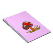 Red Mushroom with purple background Notitieboek (Rechterzijde)