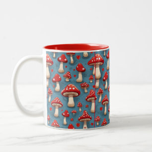 Red Mushrooms Print-on-Demand Mok voor een Fun-Fil