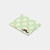 Red Mustache, Curl Mustache, Stache, Polka Dots Post-it® Notes (Schuin)