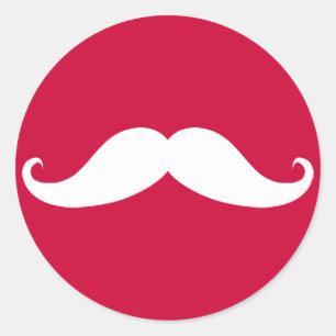 Red Mustache Valentijn Sticker