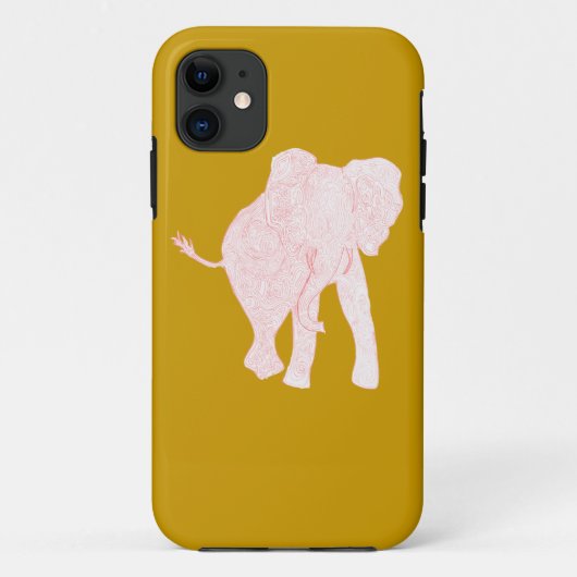 Red/Mustard iPhone 5 Hoesje (Achterkant)