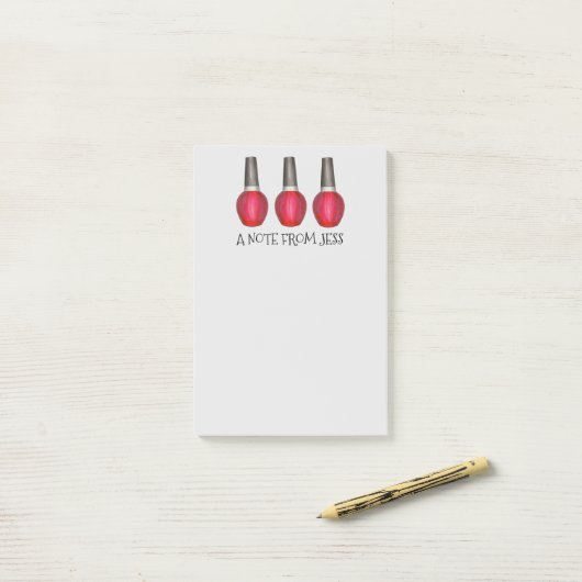 Red Nail Poolse Makeup Mode Beauty post Post-it® Notes (Op bureau)