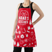 Red Nana Kitchen Grandmas kerstcadeau voor kerstca Schort (Insitu)
