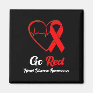 Red National Heart Disease Awareness Month Magneet