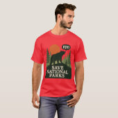 Red Nationale Parken FDT T-shirt (Voorkant volledig)