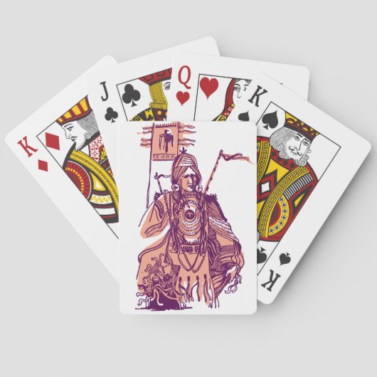 Red Native American Pokerkaarten (Achterkant)