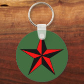 Red Nautical Star Sleutelhanger (Voorkant)