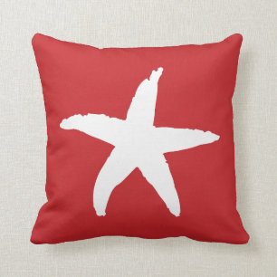 Red Nautical Zee Star Kussen