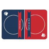 Red Navy Blue Dog Foto van Fed Magneet (Horizontaal)