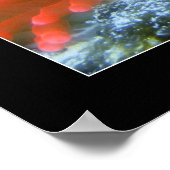 Red Neon Anemone met verffiltereffect Poster (Hoek)