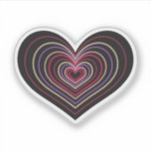 Red Neon Heart Sticker (Voorkant)