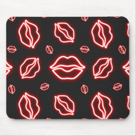 Red Neon Kiss Muismat