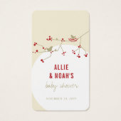 Red Nesting Birds Family Baby shower do-it-yoursel (Devant)